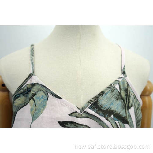 Sexy Women Grass Print jumpsuit